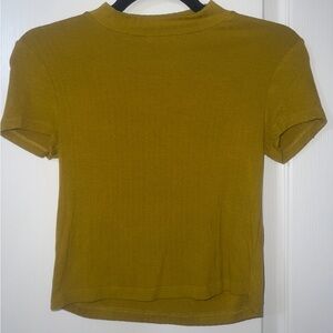 Crop knit Medium Top Mustard